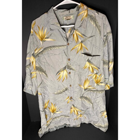 Tommy Bahama Other - Tommy Bahama Floral AOP Blue Silk Camp Mens XL Hawaiian Shirt Beach